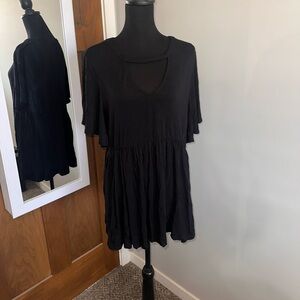 Torrid Black Flowy Tunic Top